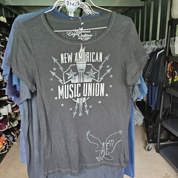 American Eagle Outfitters Charcoal Graphic Tee - Picture 1 of 5